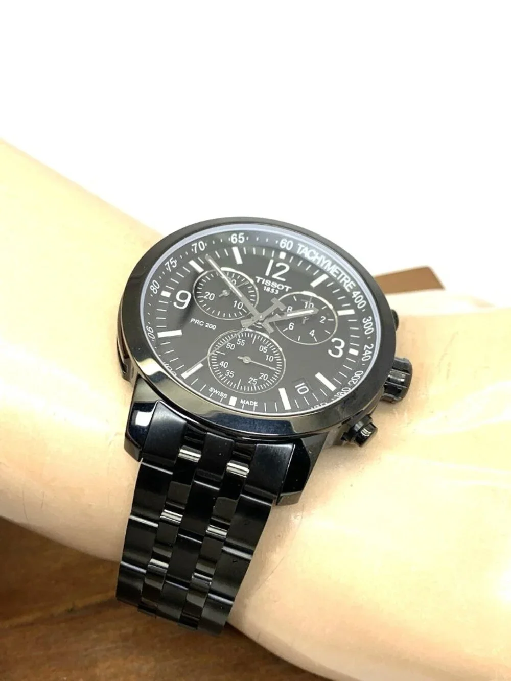 Tissot Men's Watch PRC200 Swiss Quartz Black Dial Stainless Steel T1144173305700